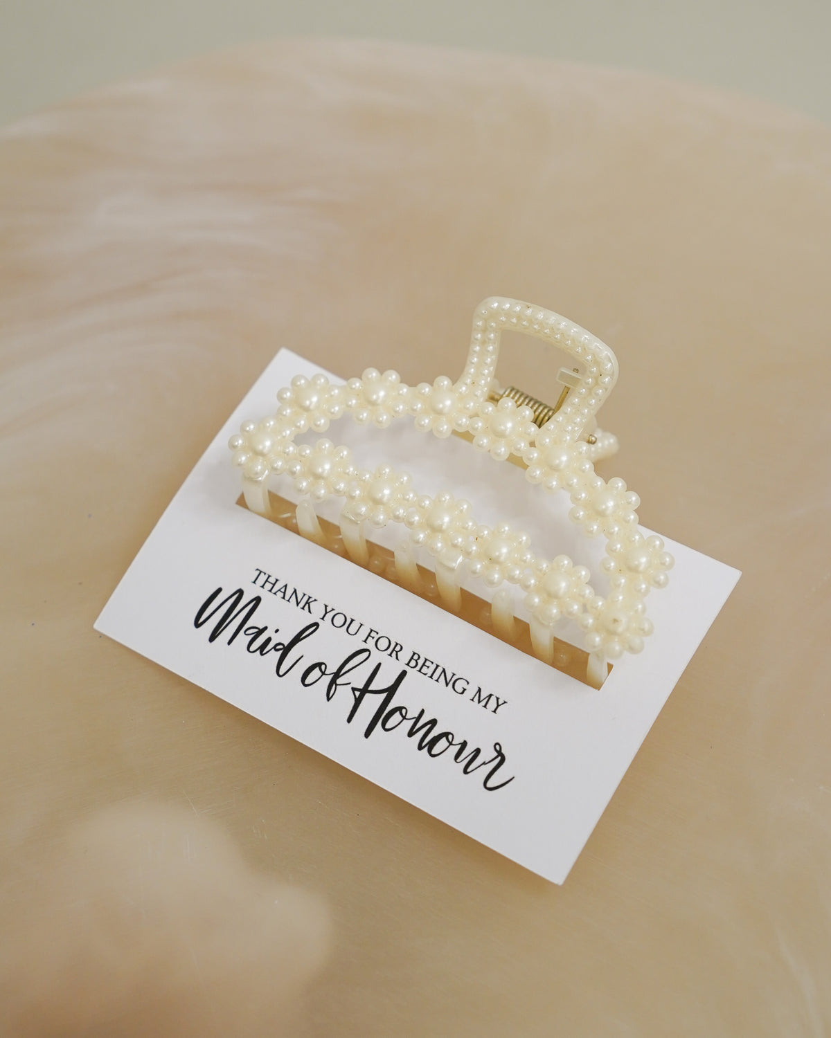 Thank You Maid of Honour Gift Claw Clip Arch - Giftware - Honey Fawn Boutique