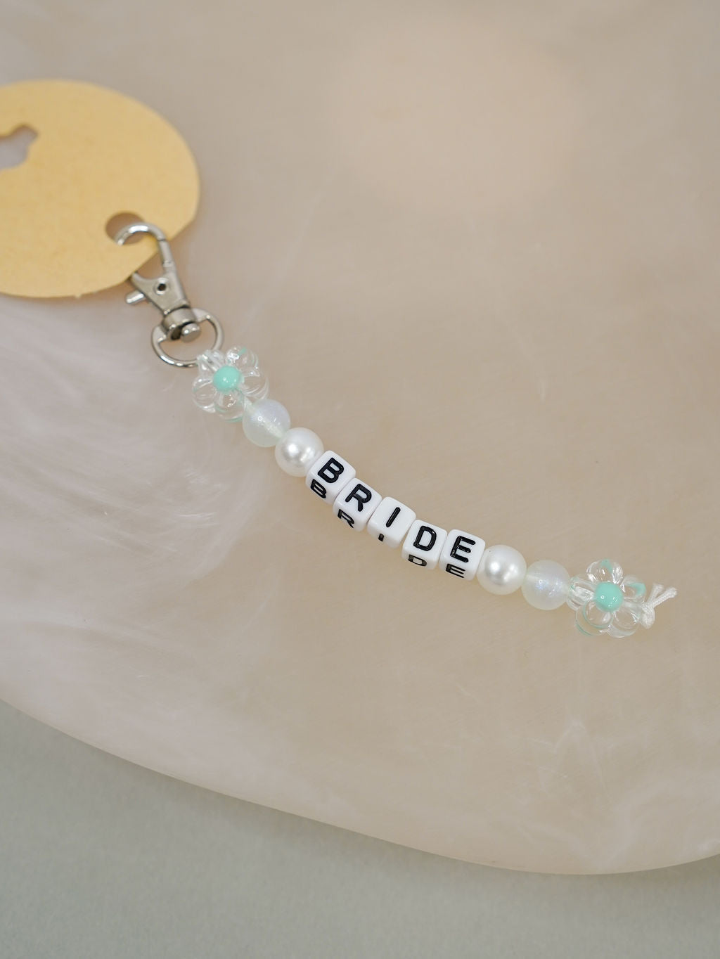 BRIDE Friendship Bead Keychain - Giftware - Honey Fawn Boutique