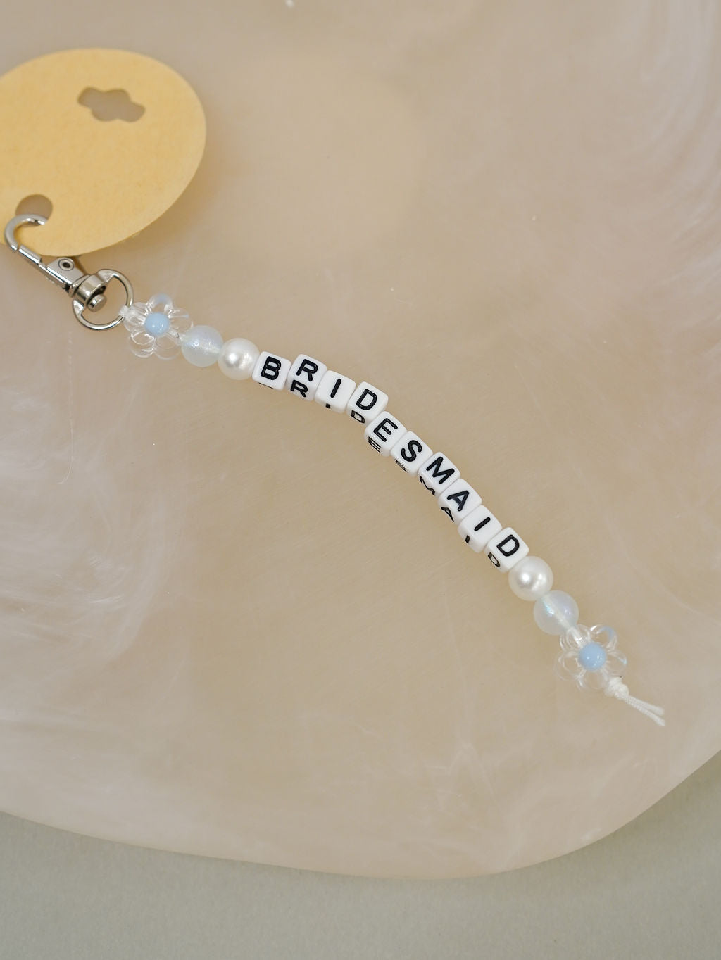 BRIDESMAID Friendship Bead Keychain - Giftware - Honey Fawn Boutique