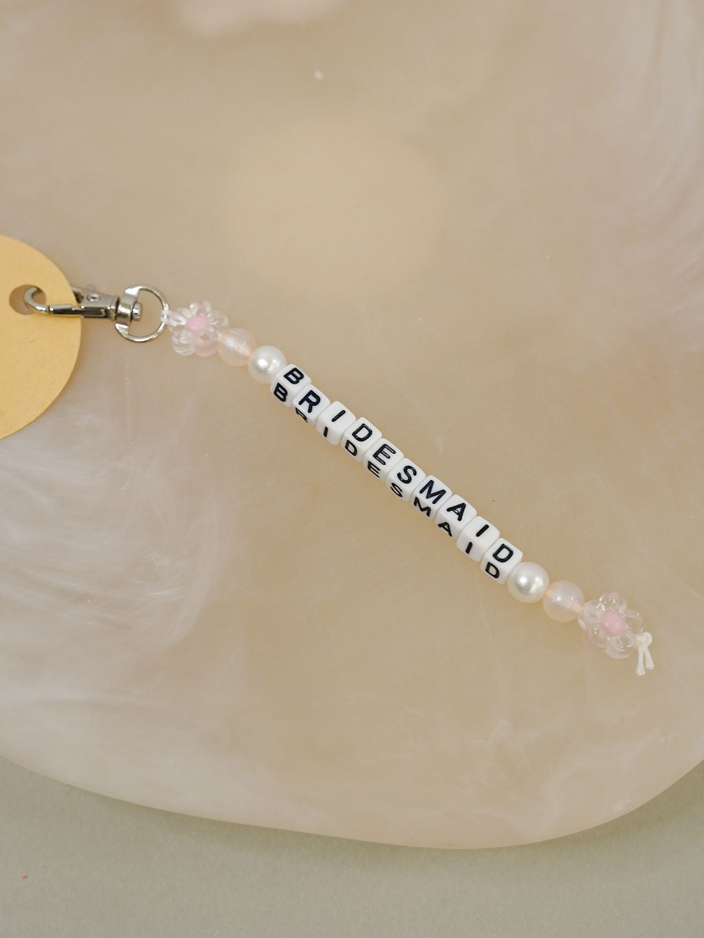 BRIDESMAID Friendship Bead Keychain - Giftware - Honey Fawn Boutique