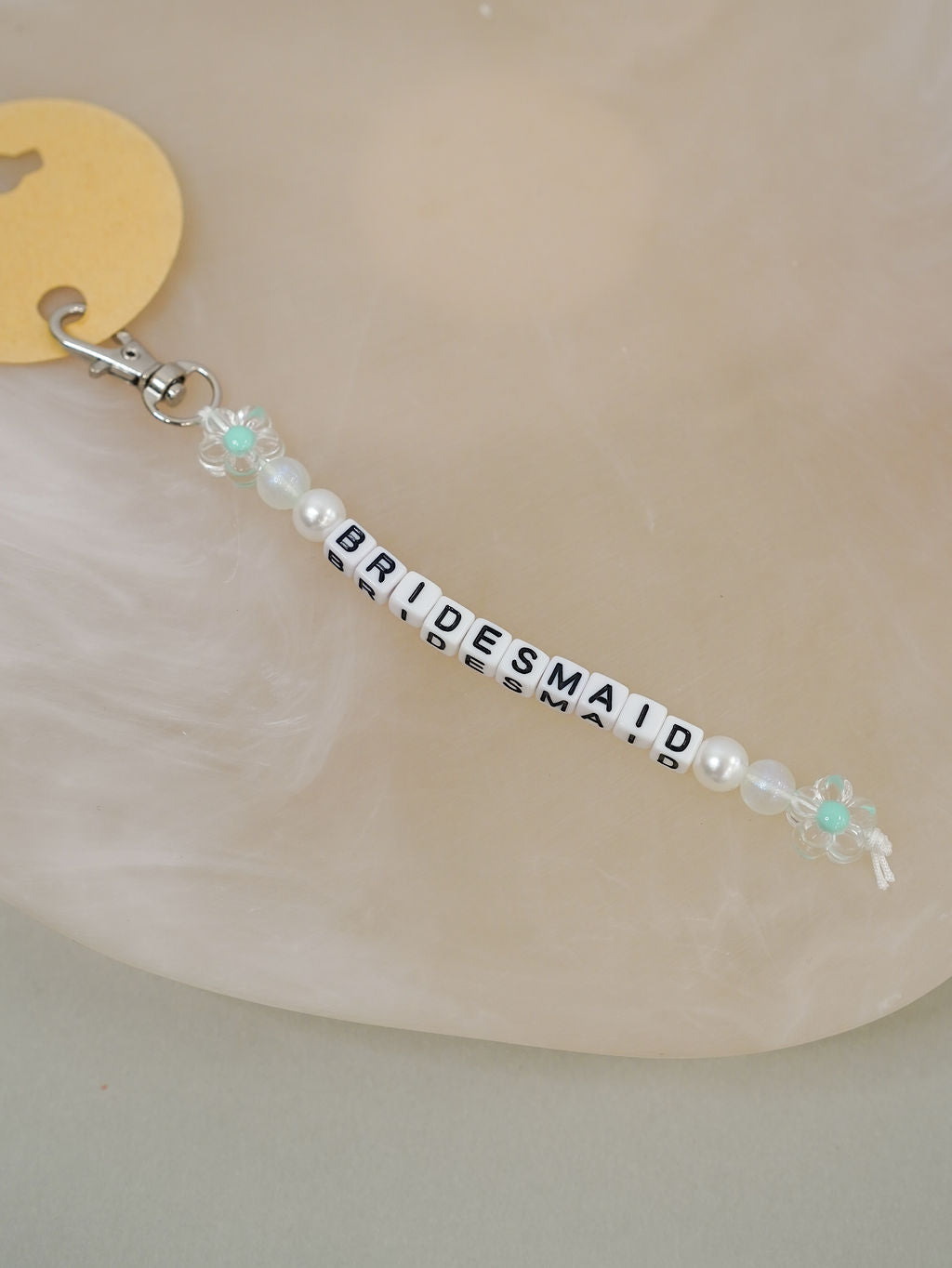 BRIDESMAID Friendship Bead Keychain - Giftware - Honey Fawn Boutique