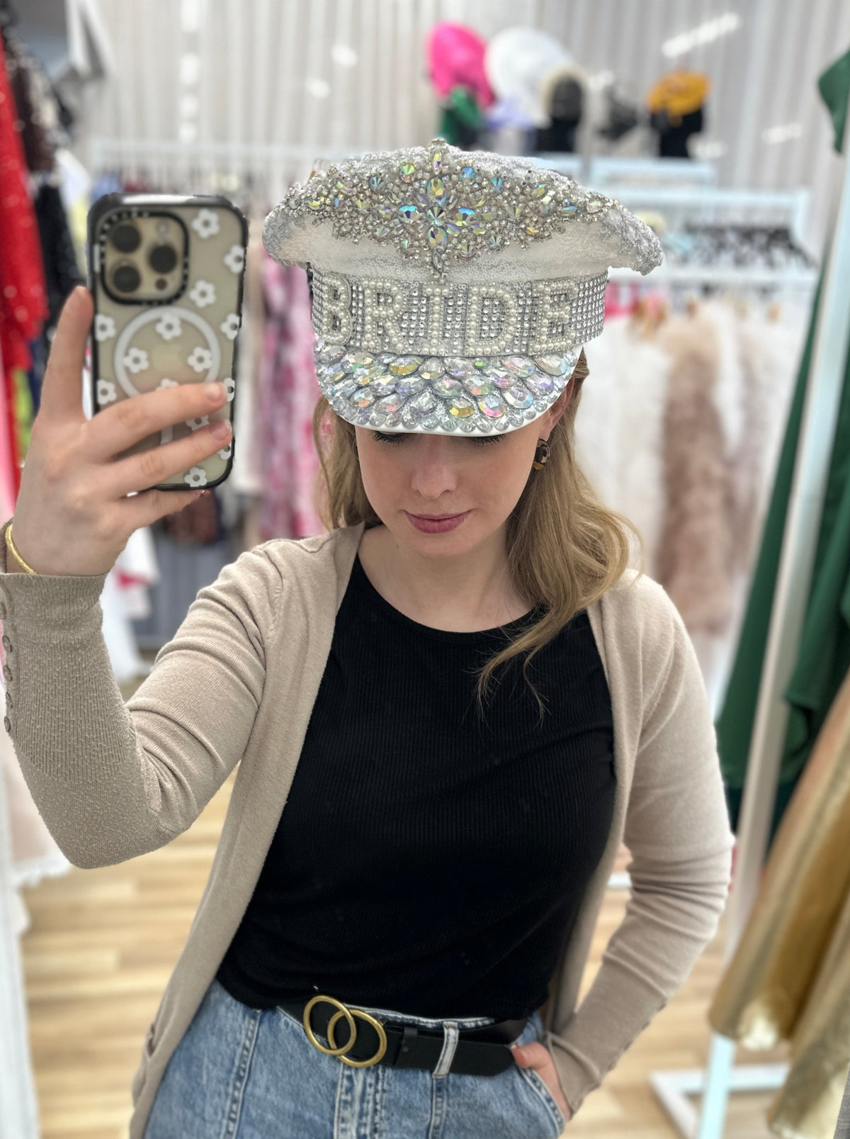 BRIDE Rhinestone Captain Hat - Giftware - Honey Fawn Boutique