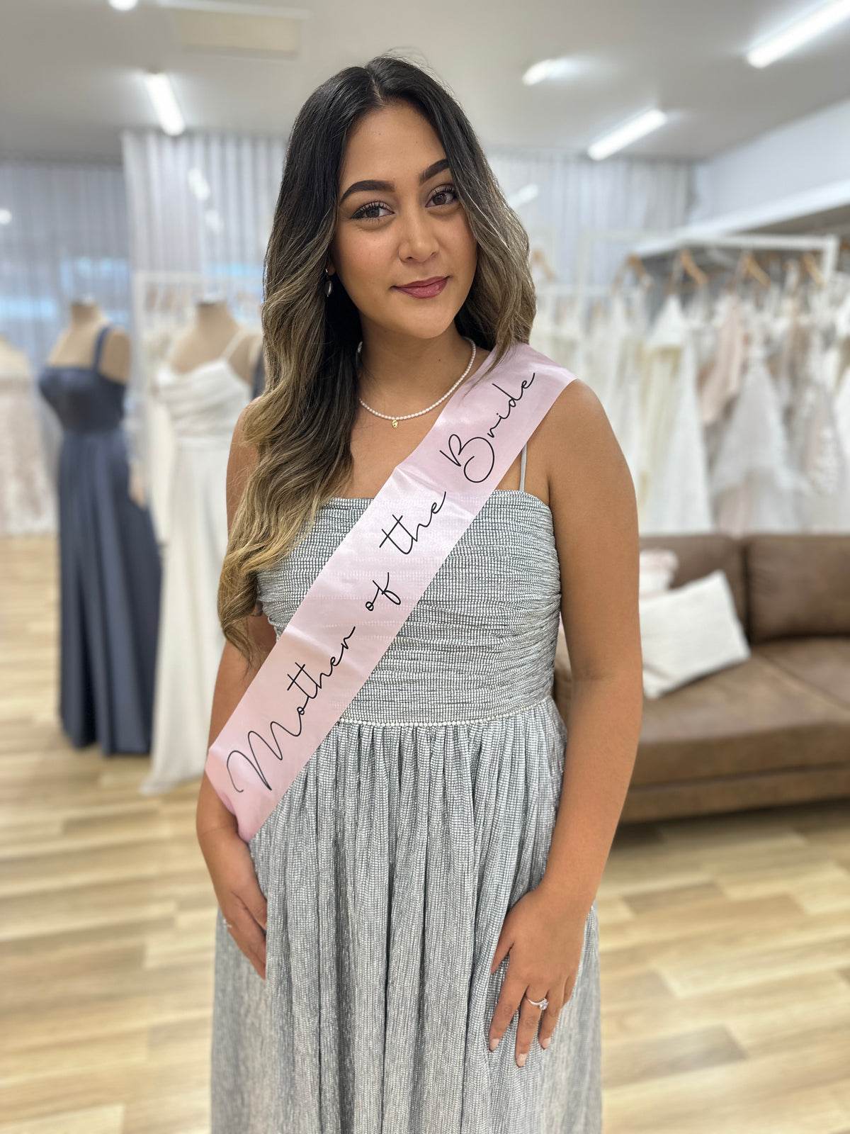 Mother of the Bride Light Pink Sash - Giftware - Honey Fawn Boutique