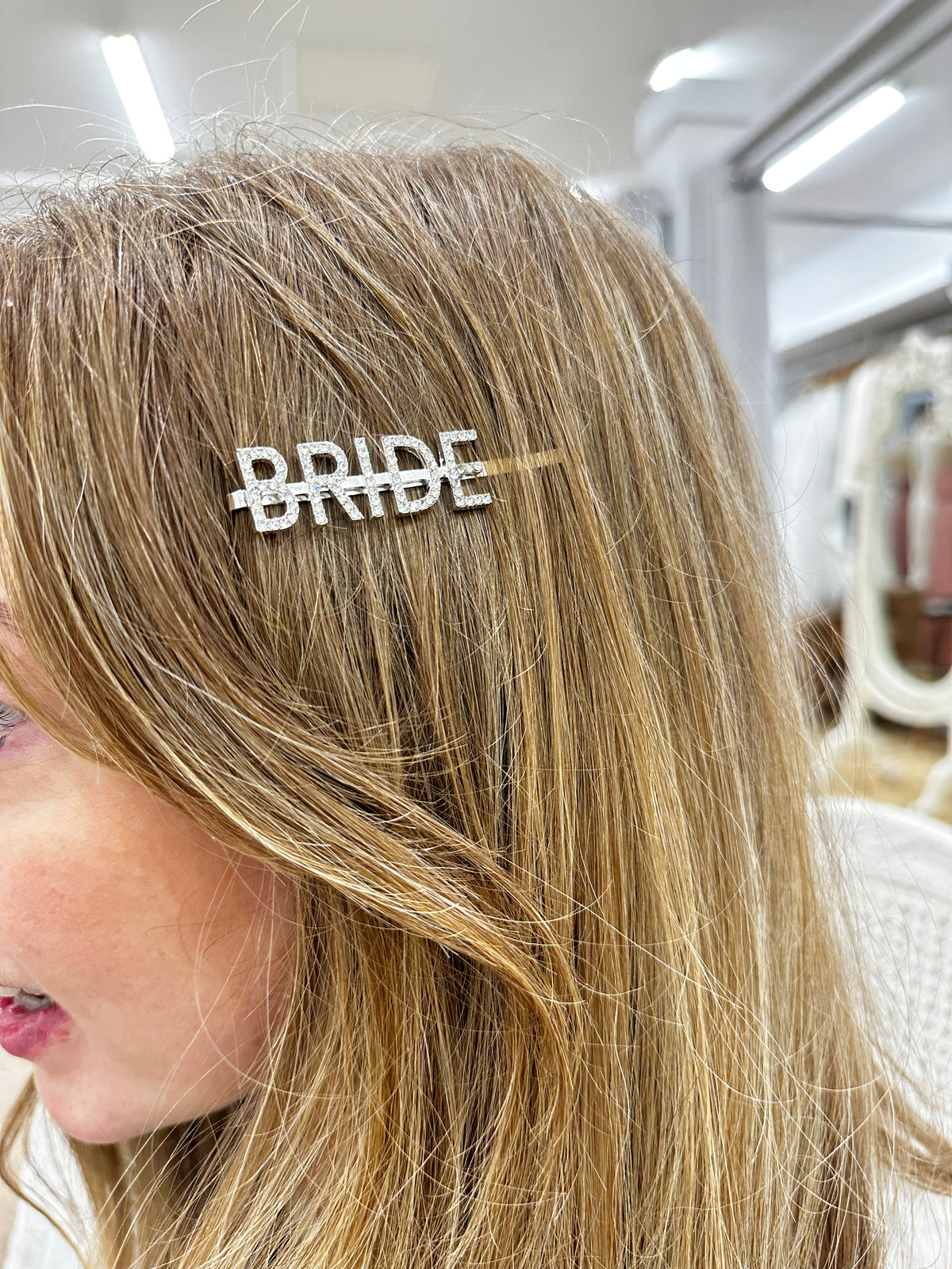 BRIDE Rhinestone Hair Slide Silver - Giftware - Honey Fawn Boutique