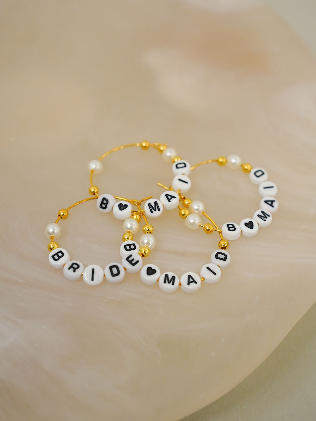 Wineglass Charm - Bridal Party Pearl and Gold - Giftware - Honey Fawn