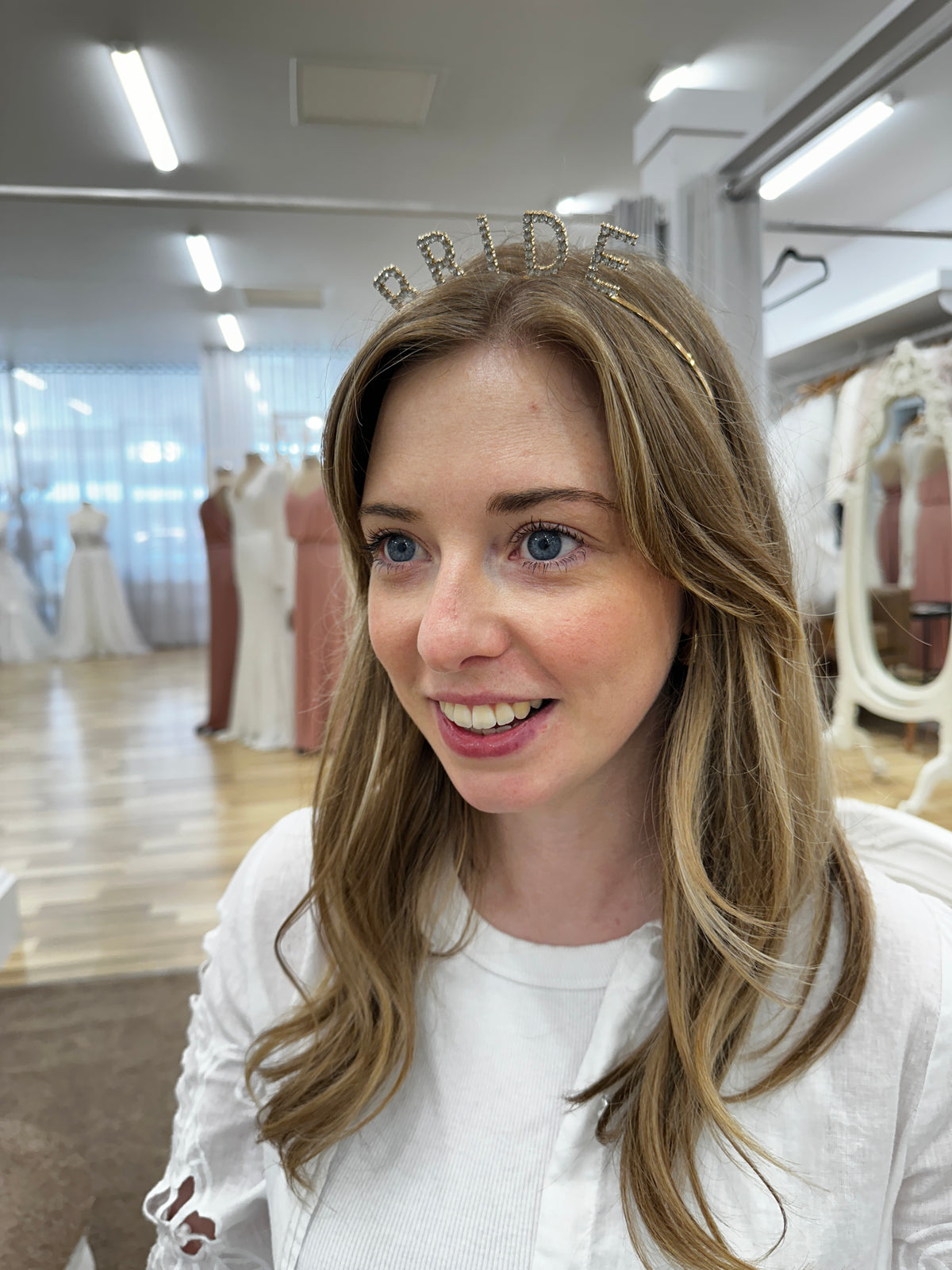 Bride Rhinestone Headband - Gold - Giftware - Honey Fawn