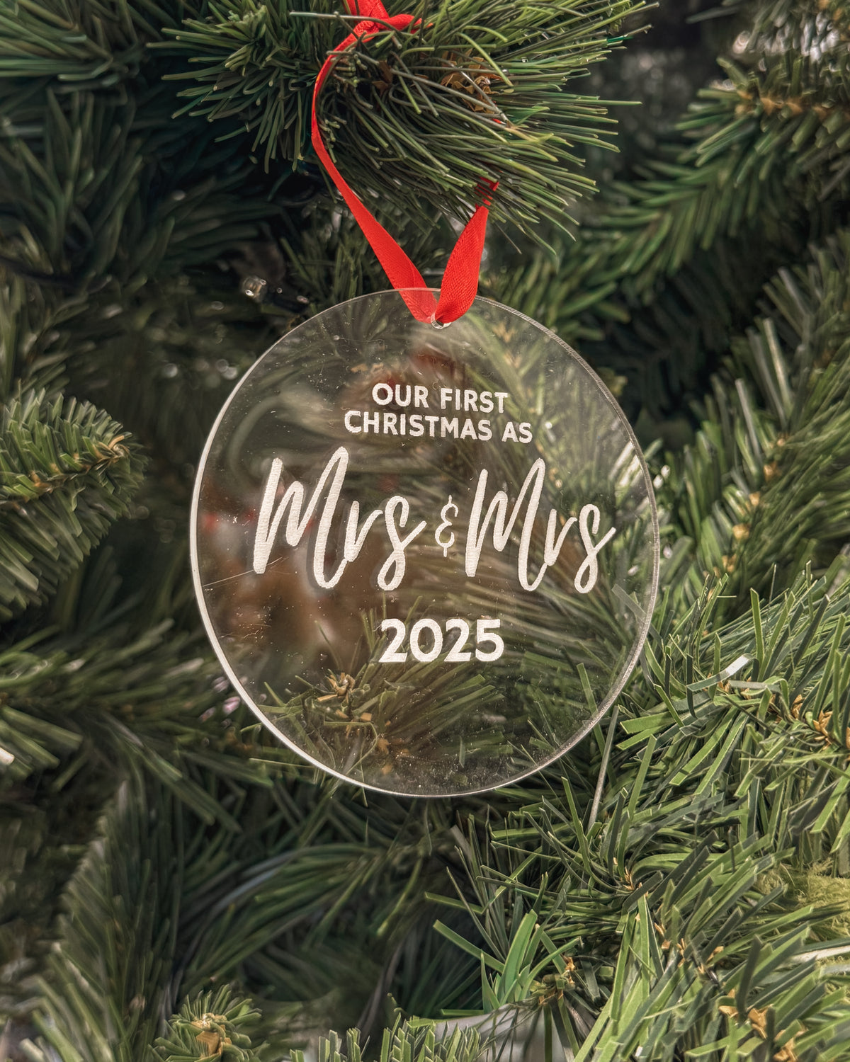Our First Christmas 2025 - Mrs & Mrs - Tree Ornament - Giftware - Honey Fawn