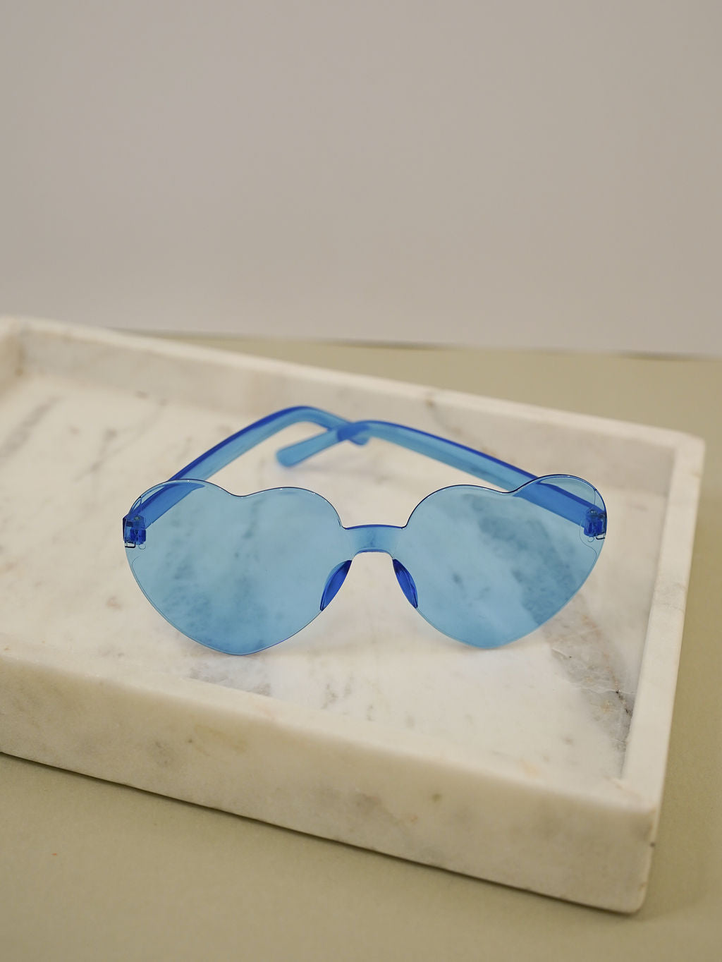 Rimless Heart Sunglasses - Blue - Giftware - Honey Fawn