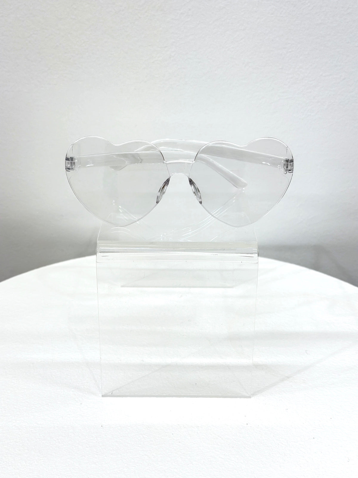 Rimless Heart Sunglasses - Clear - Giftware - Honey Fawn