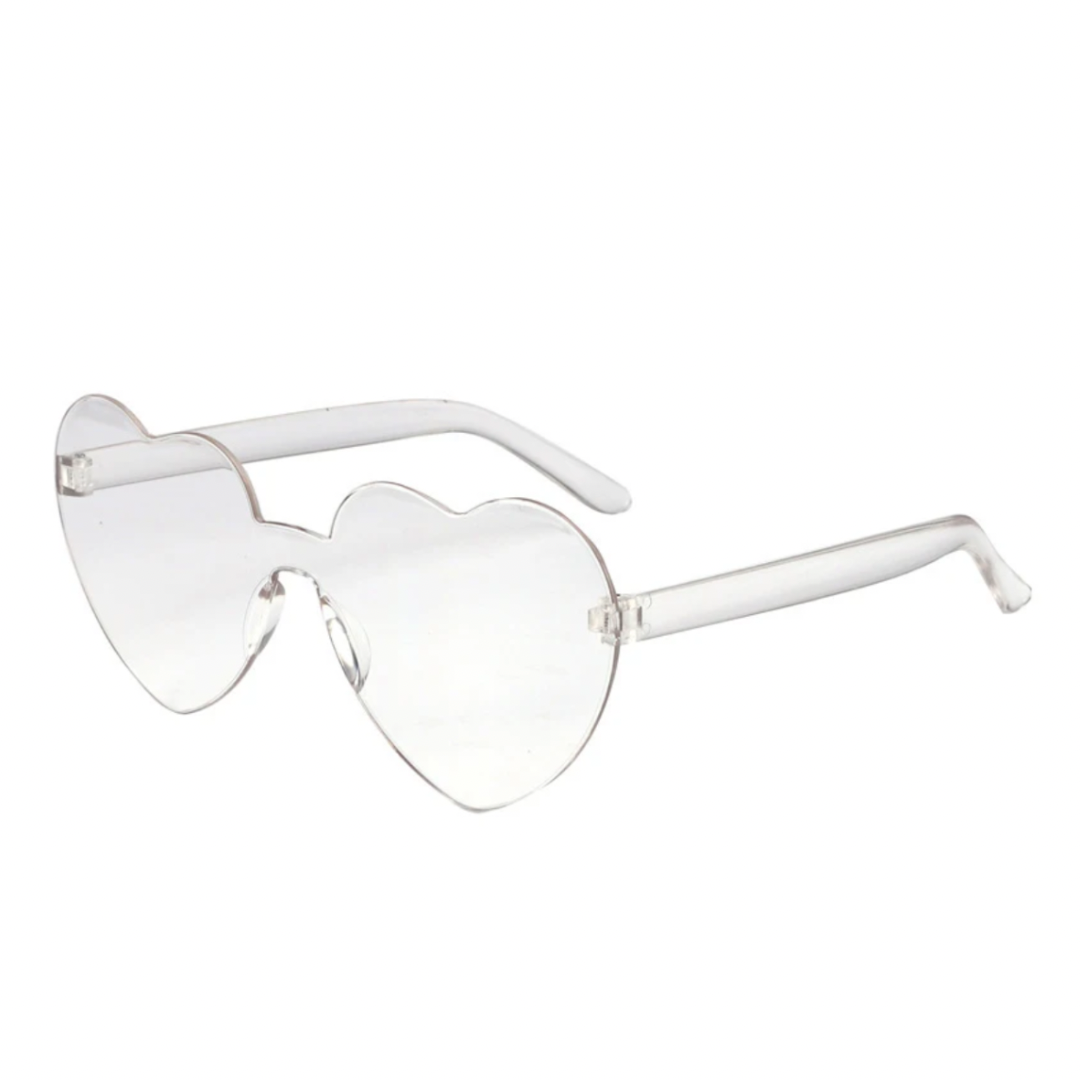Rimless Heart Sunglasses - Clear - Giftware - Honey Fawn