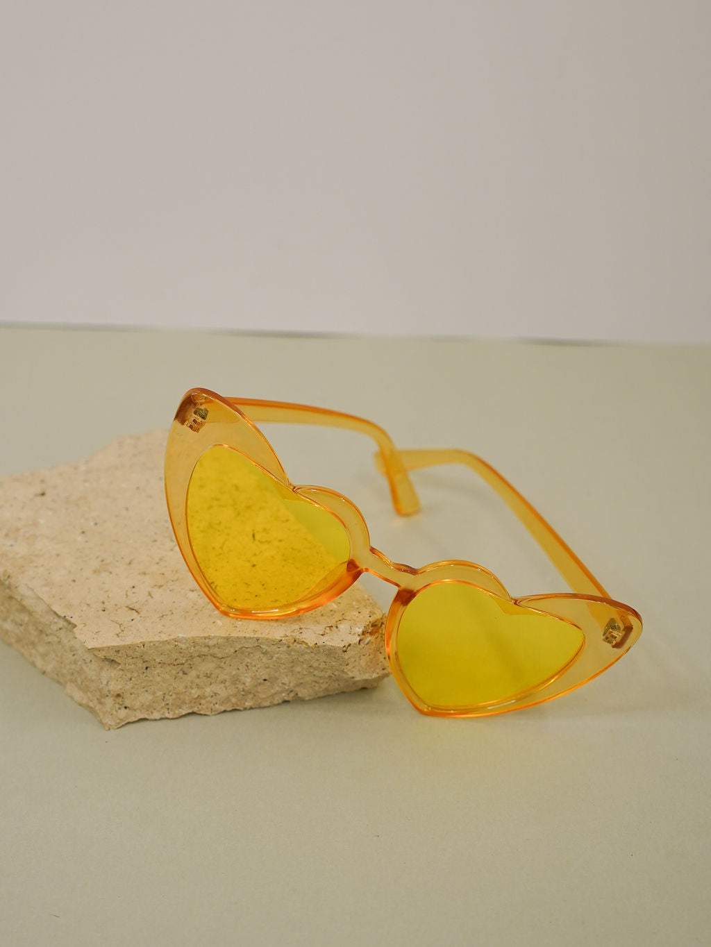 Yellow Crystal Heart Sunglasses - Giftware - Honey Fawn