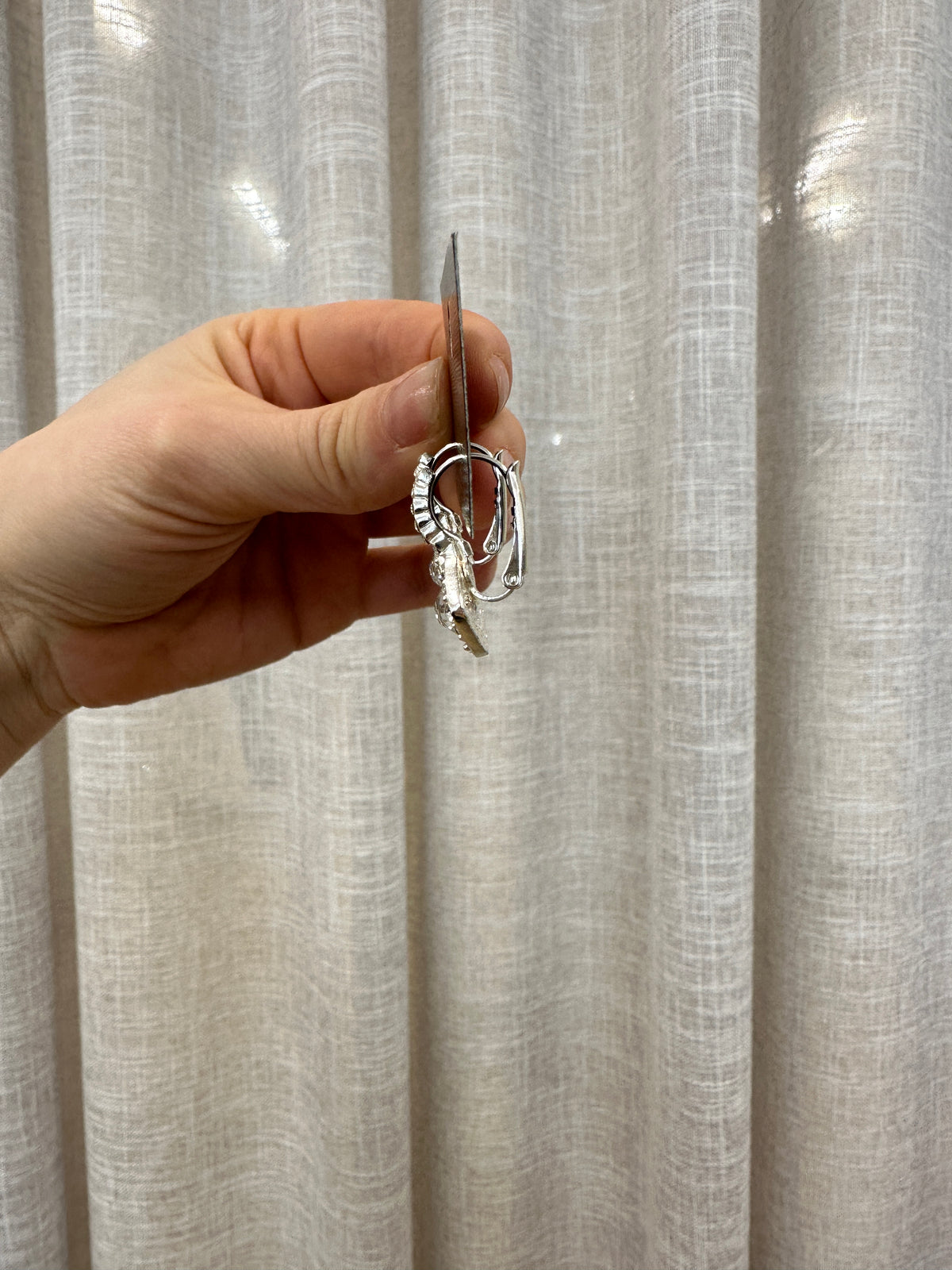 Silver Geo Leverback Earring - Jewellery - Honey Fawn