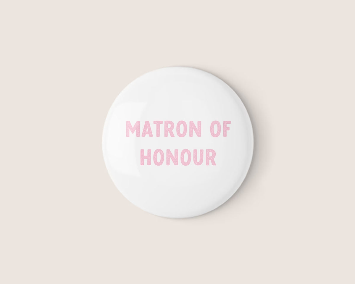 Holographic Matron of Honour Badge - Honey Fawn Boutique