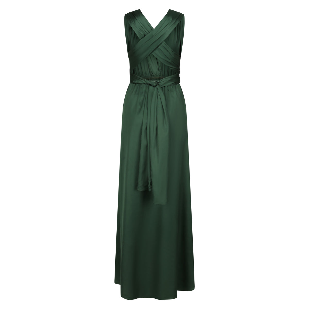 Satin Wrap Emerald - Dress - Jacqueline Louise