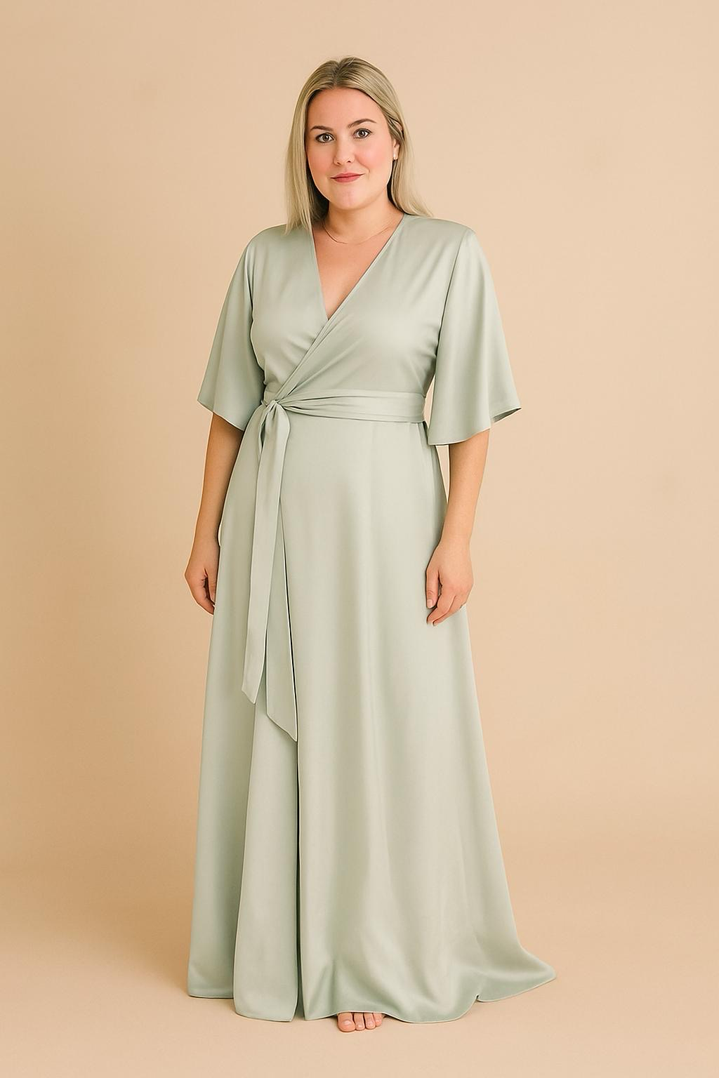 Satin Wrap Willow - Dress - Jacqueline Louise