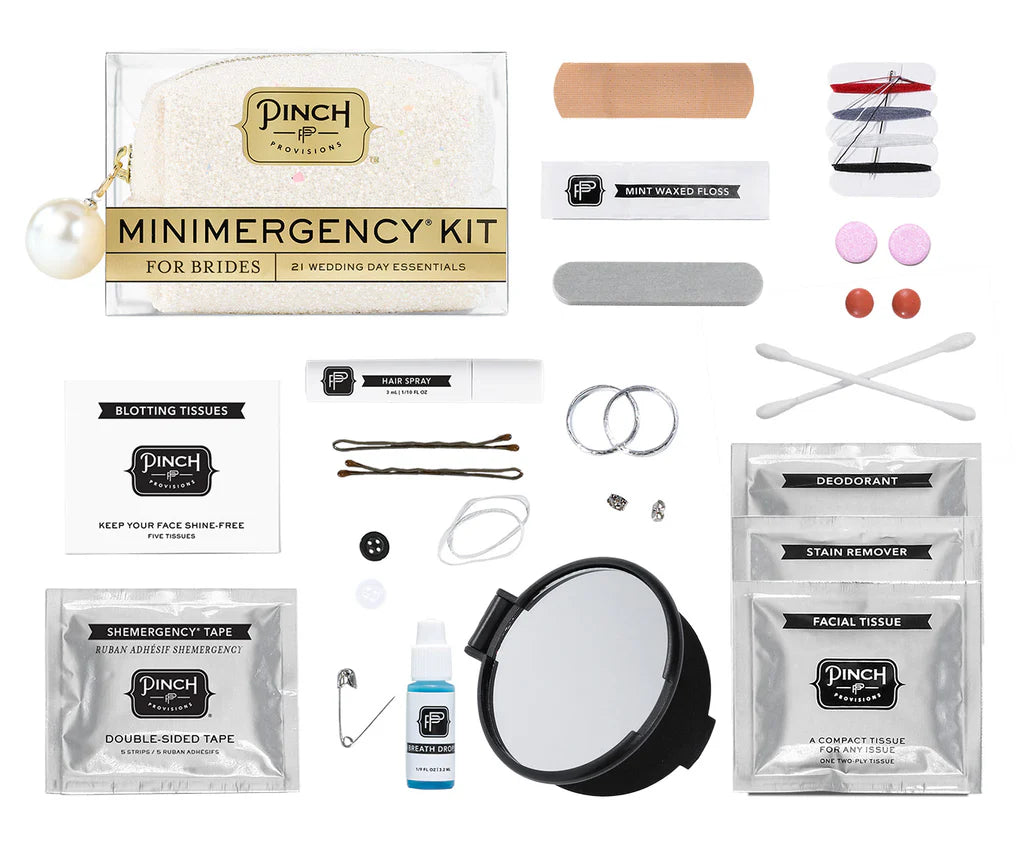 Minimergency Kits for Brides Pearl Glitter