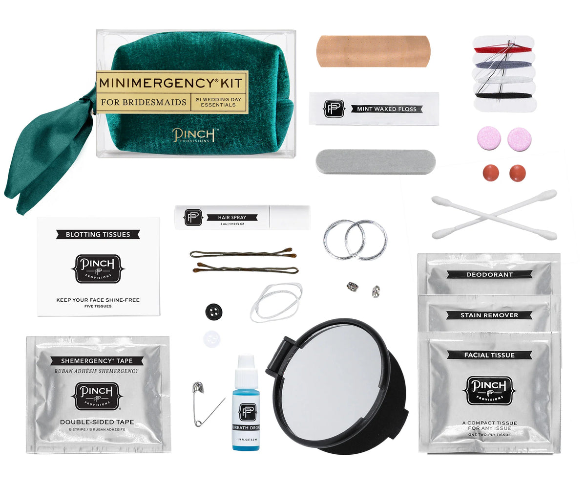 Velvet Minimergency Kits for Bridesmaids Pine