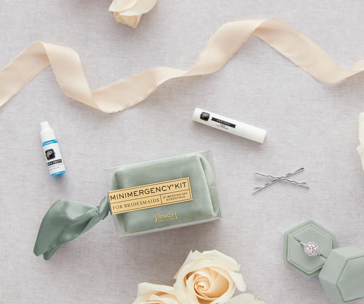 Velvet Minimergency Kits for Bridesmaids Sage