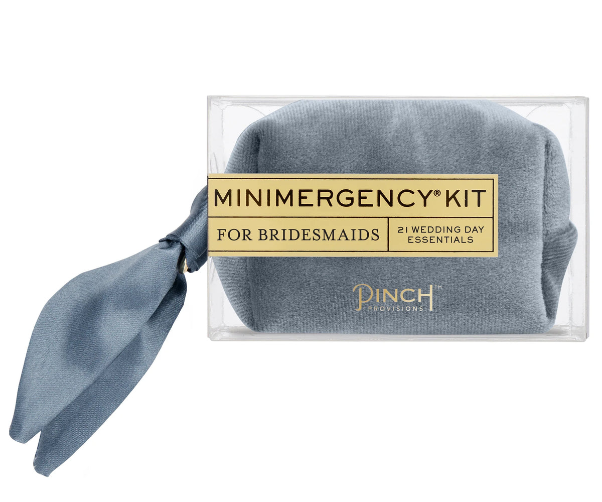 Velvet Minimergency Kits for Bridesmaids Dusty Blue