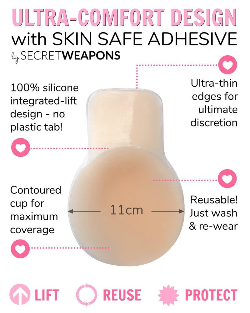 Model Behaviour Lift Ups breast lifting nipple covers, discreet silicone accessory for enhancing and supporting the bust.
