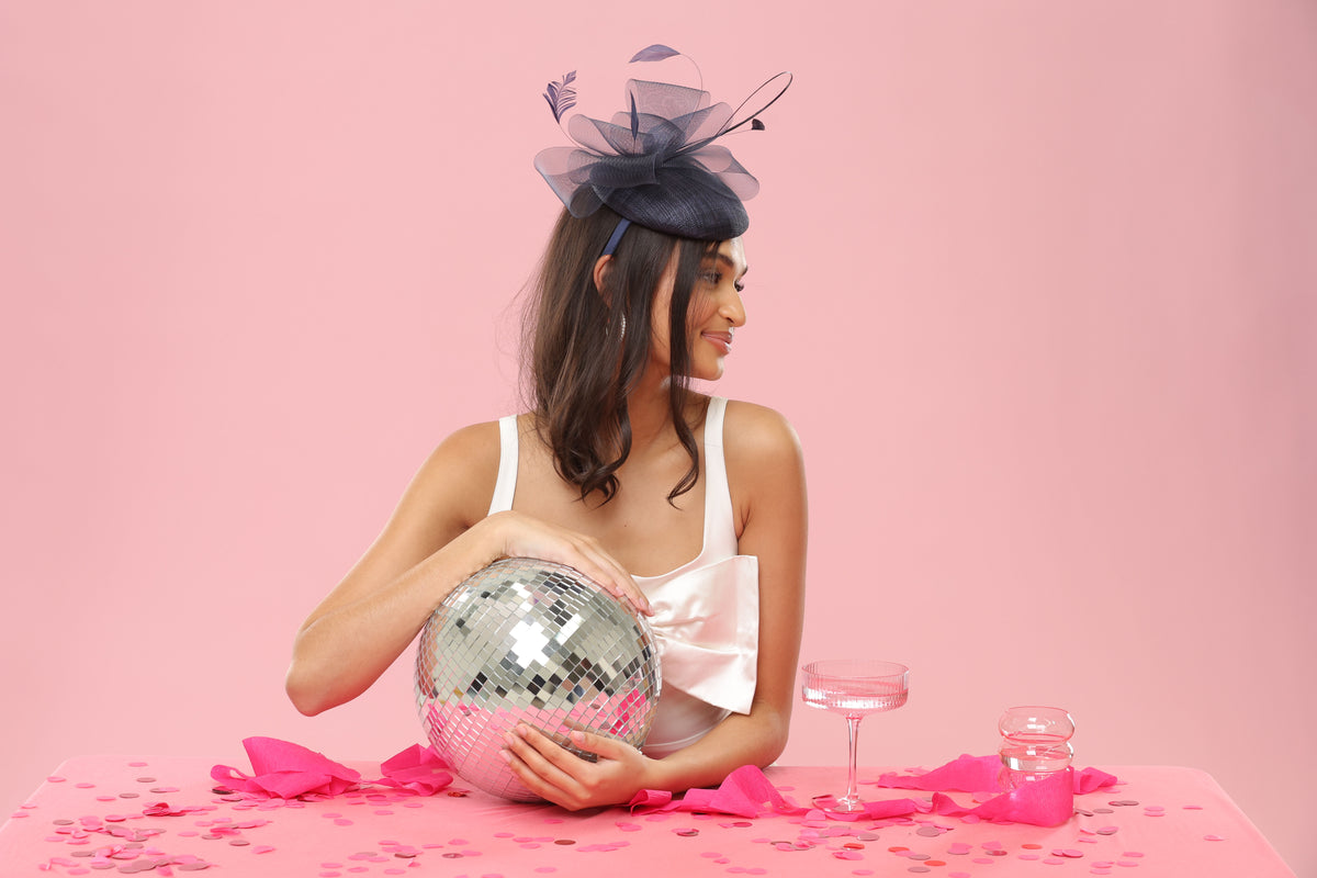 Gabriela Fascinator NAVY - Accessory - Morgan and Taylor