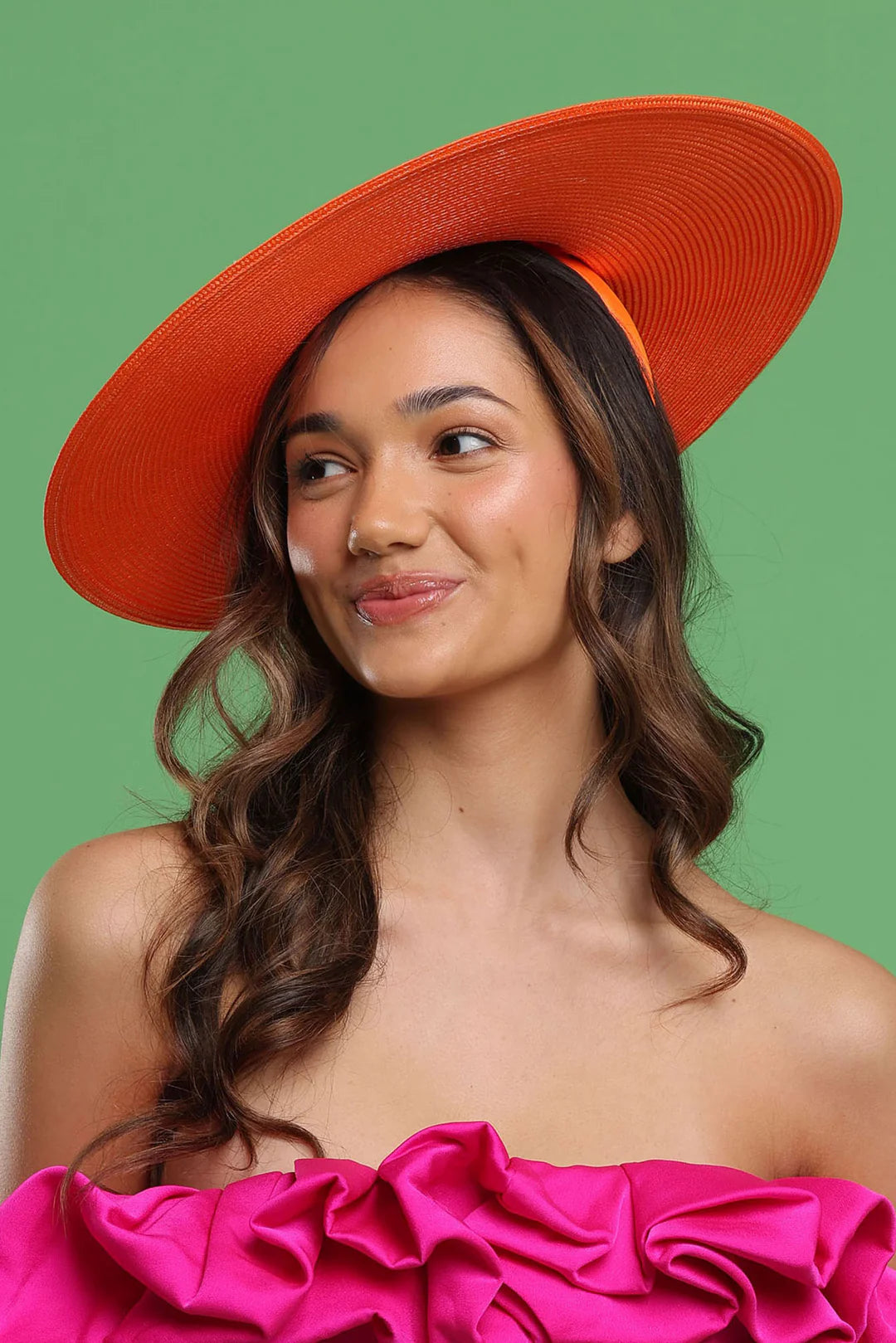 Mona Plate Hat Orange - Accessory - Morgan and Taylor