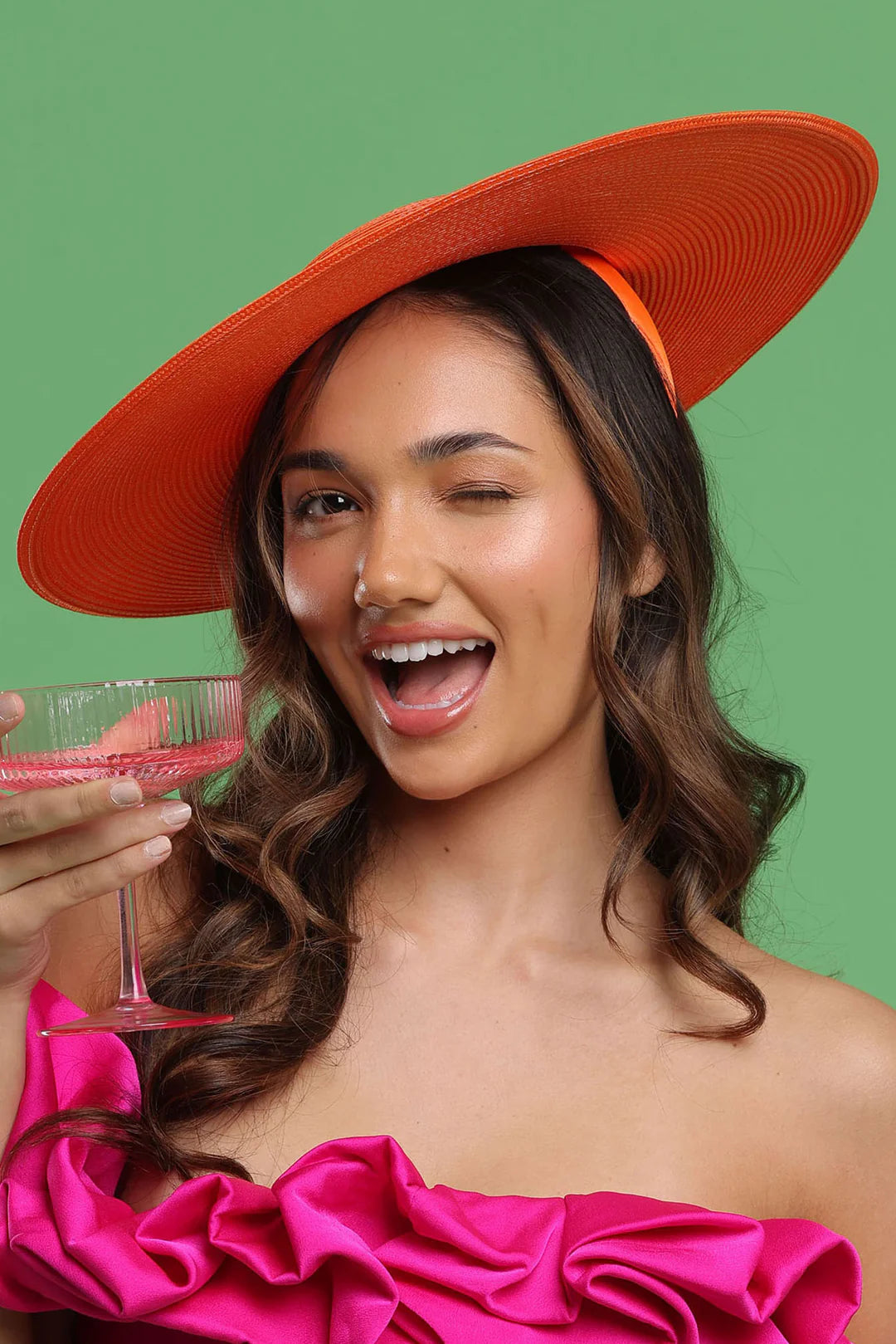 Mona Plate Hat Orange - Accessory - Morgan and Taylor