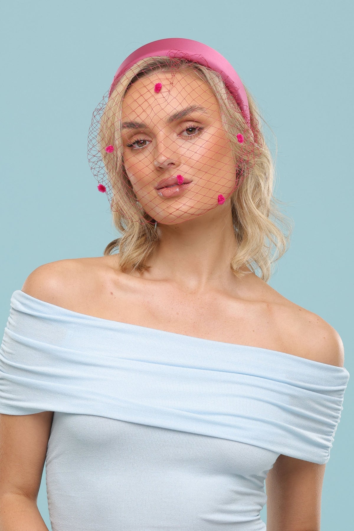 Lilah Veil Headband Pink - Accessory - Morgan and Taylor