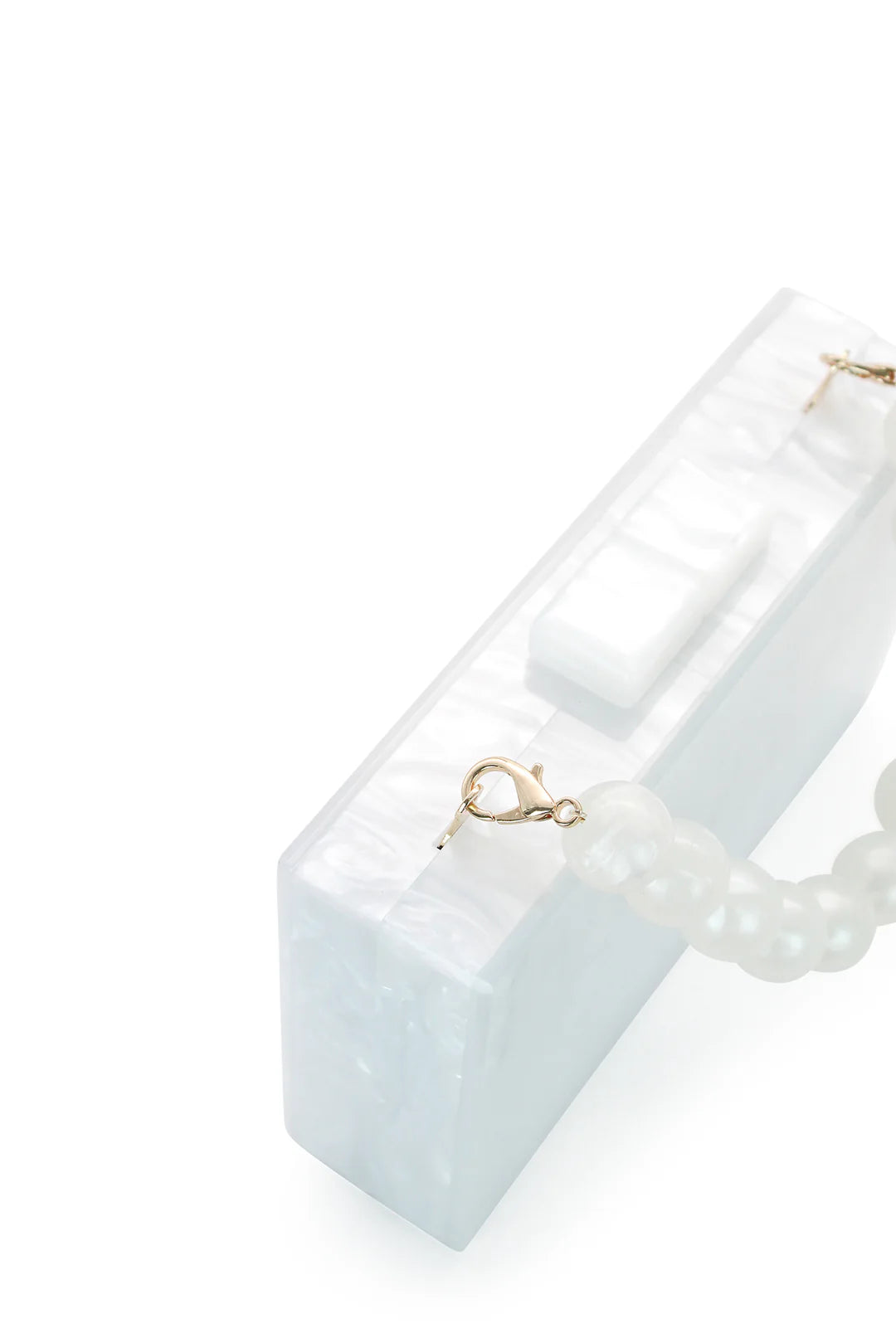 Arya Acrylic Clutch White - Accessory - Morgan and Taylor