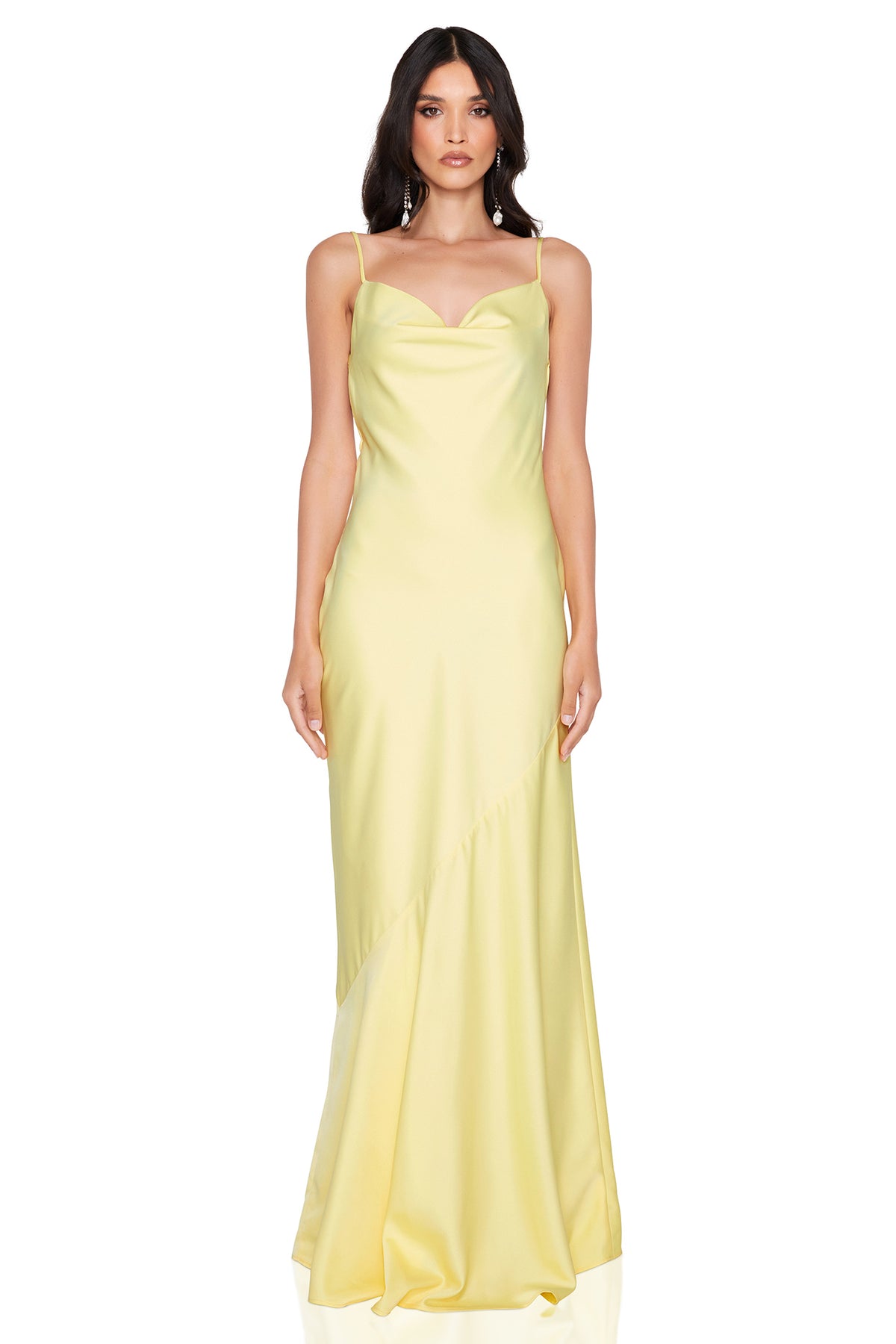 Entice Drape Gown Lemon - Dress - Nookie
