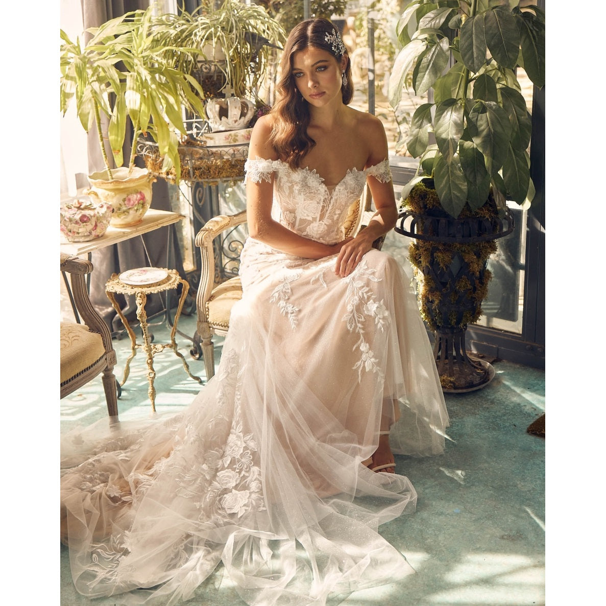Devons Off Shoulder Mermaid Wedding Gown - Wedding Gown - Nox Anabel