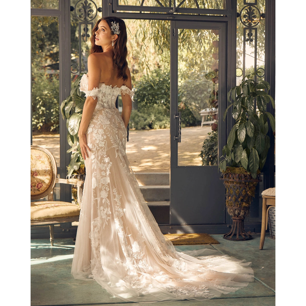 Devons Off Shoulder Mermaid Wedding Gown - Wedding Gown - Nox Anabel