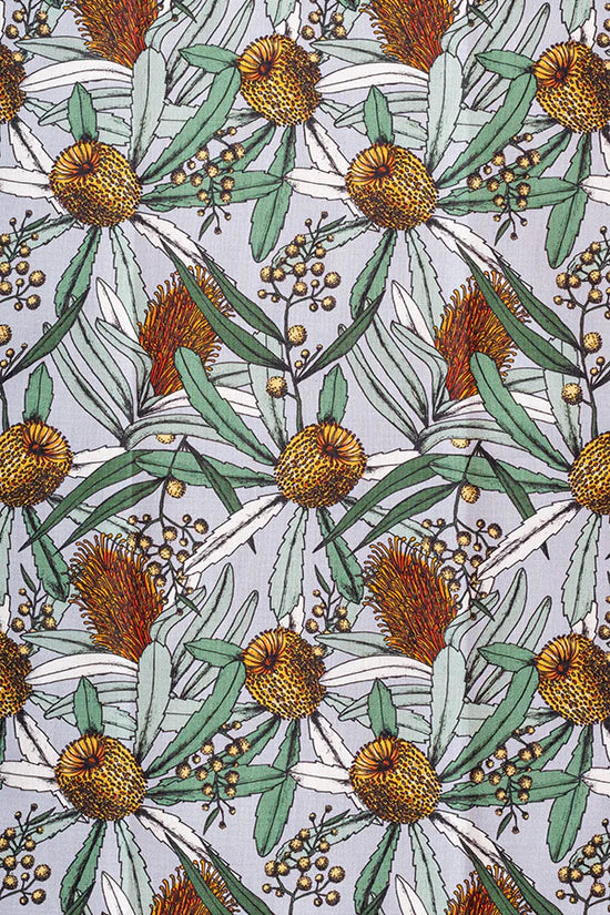 Banksia Grey Cotton Tie - Accessory - Peggy and Finn