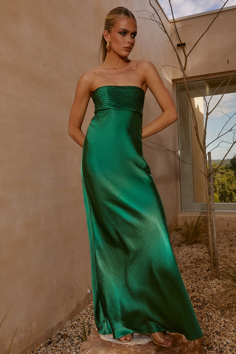 Adina Maxi Dress Emerald - Dress - Runaway the Label