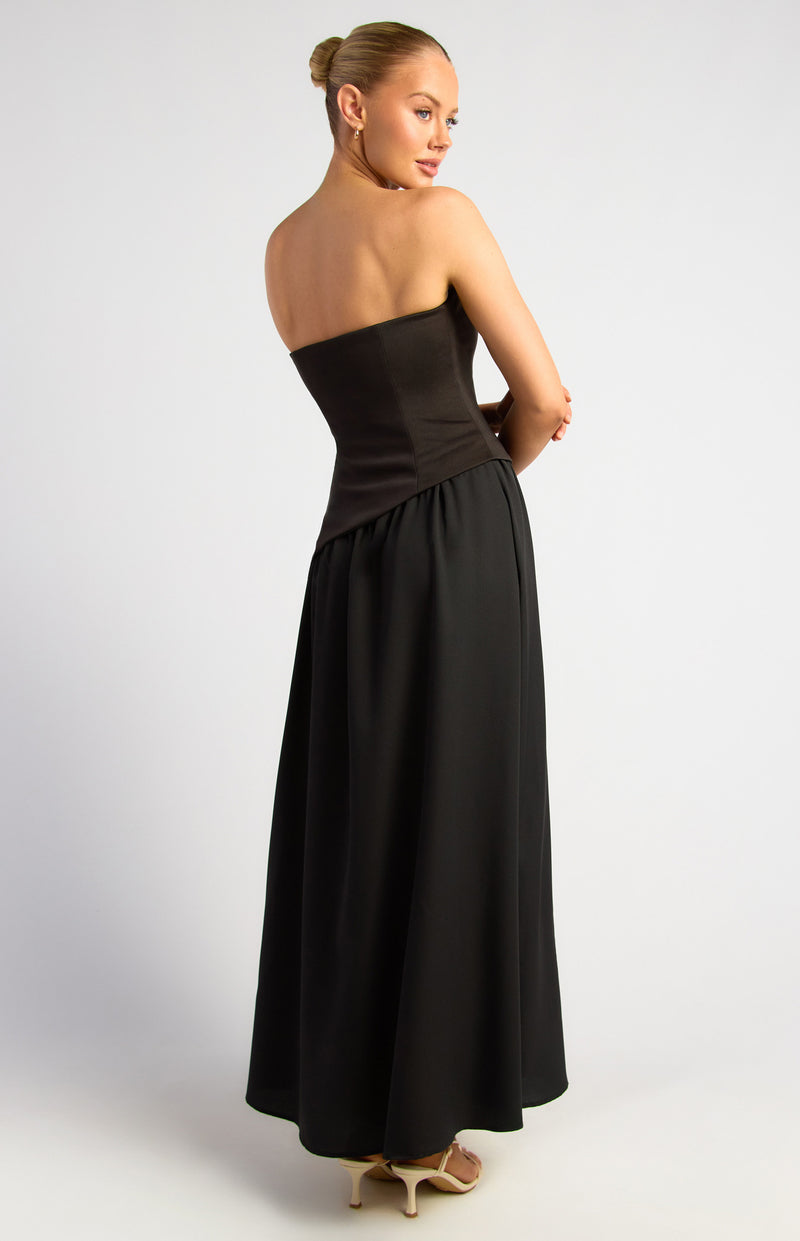 Strapless Asymmetric Bodice Maxi Dress - Dress - Style State