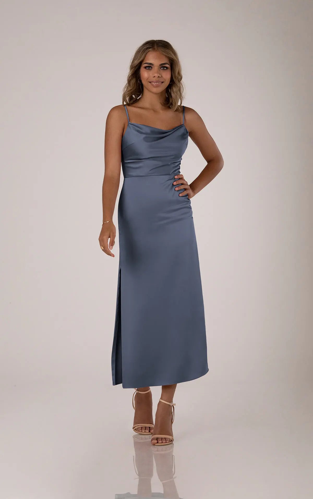 Aliza Tea Length - Charmeuse - Bridesmaid Dress - Sorella Vita
