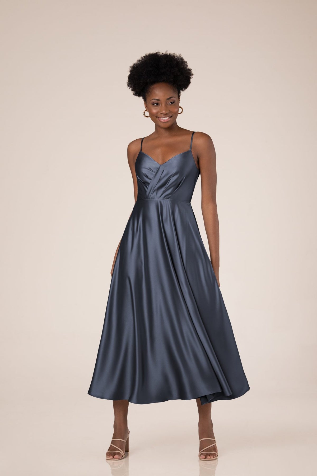Mikayla Tea Length - Charmeuse - Bridesmaid Dress - Sorella Vita