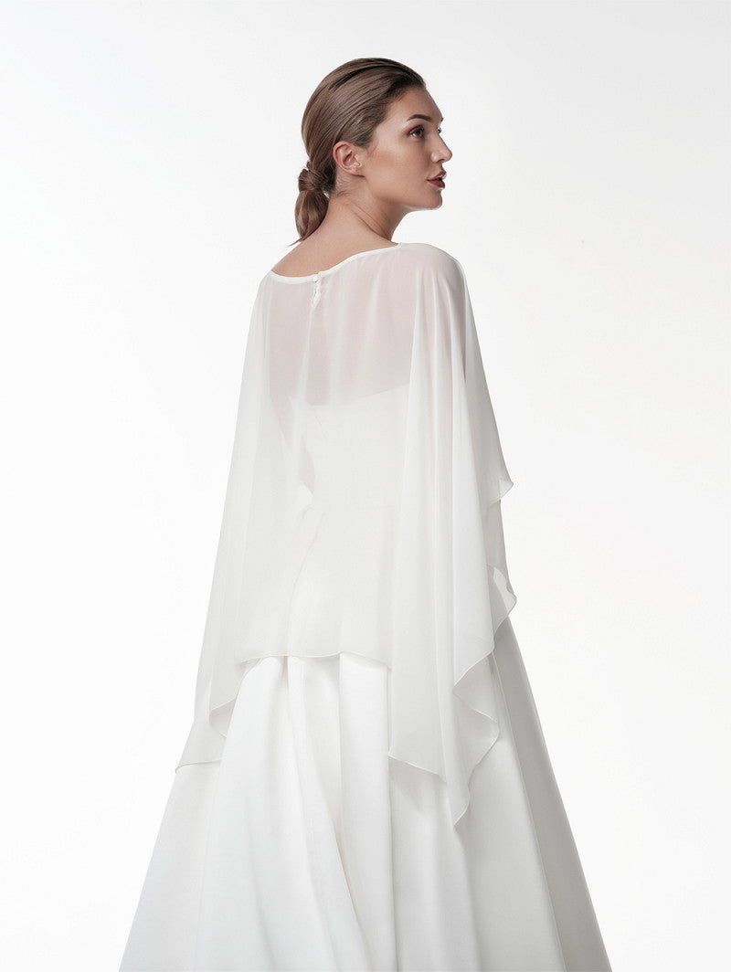 Crepe Georgette Bridal Cape