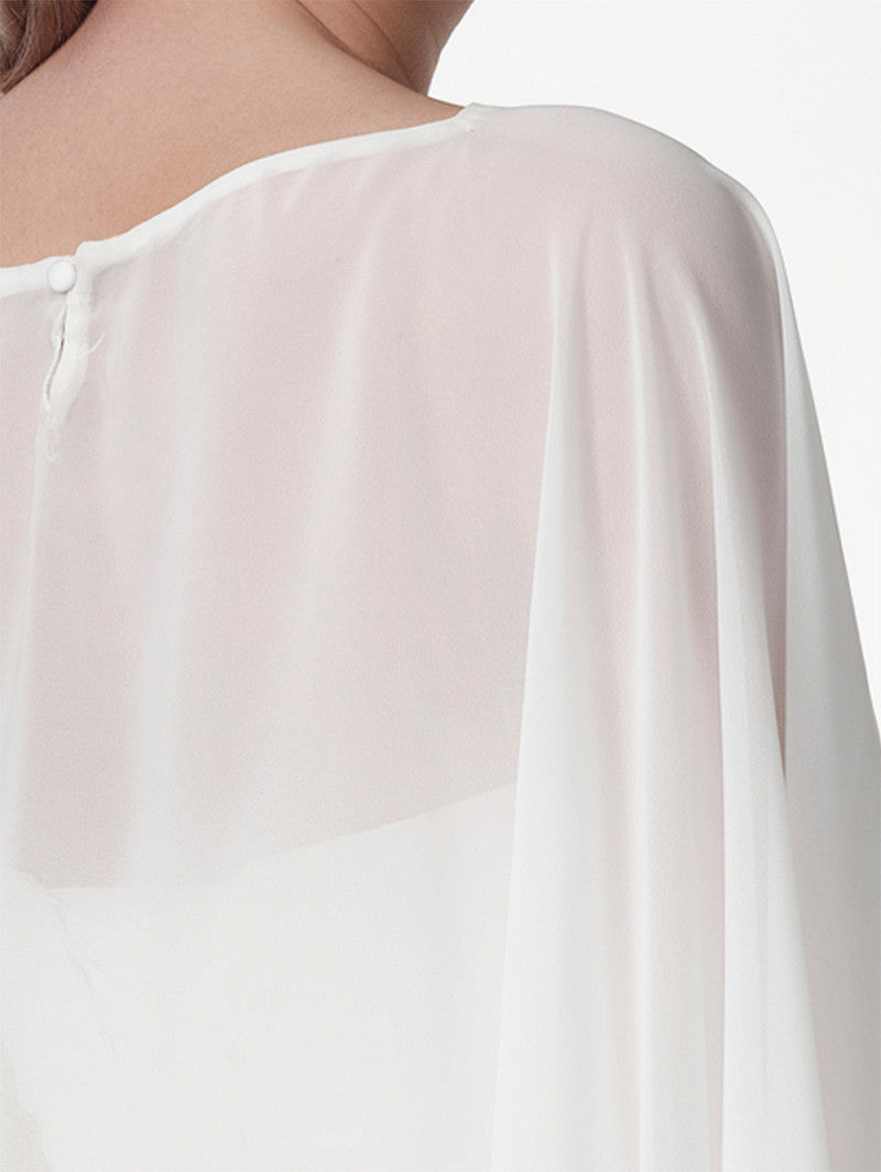 Crepe Georgette Bridal Cape