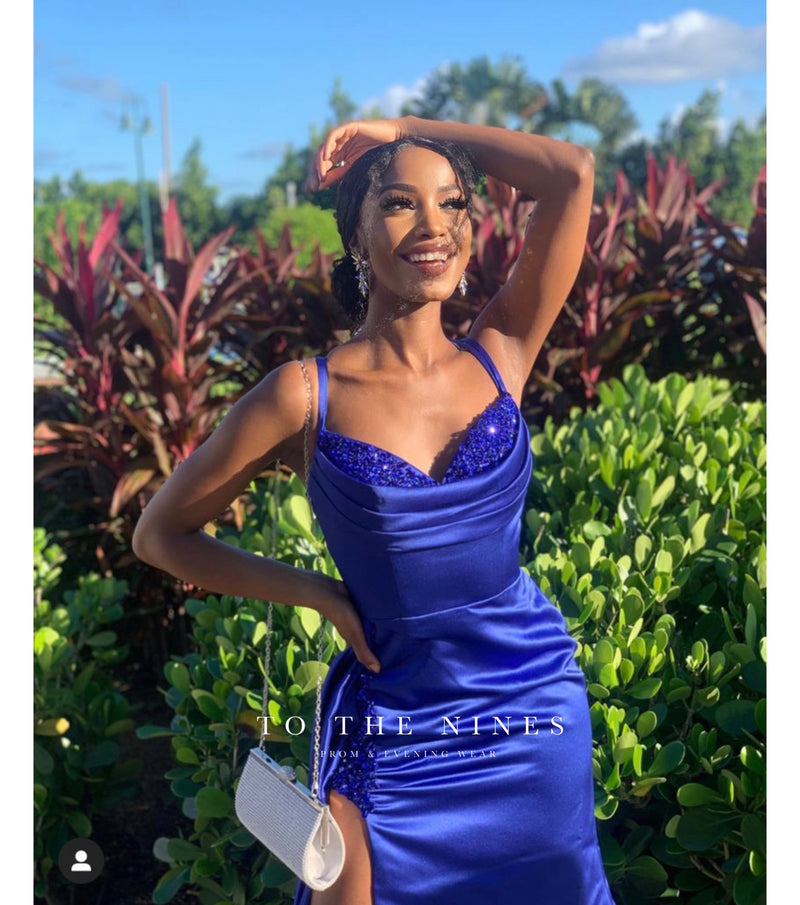 Celeste (TNL712) Royal - Dress - To The Nines