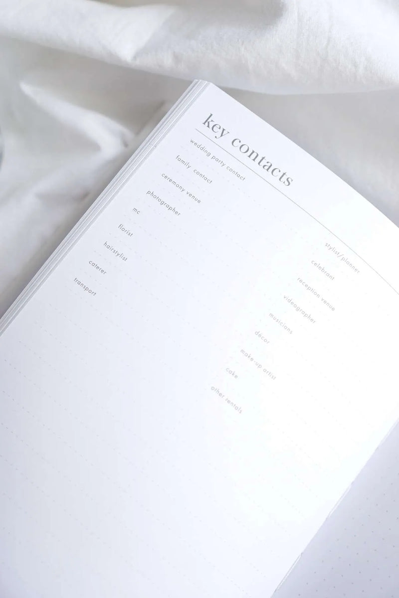 Little White Book - Wedding Planner - Honey Fawn Boutique