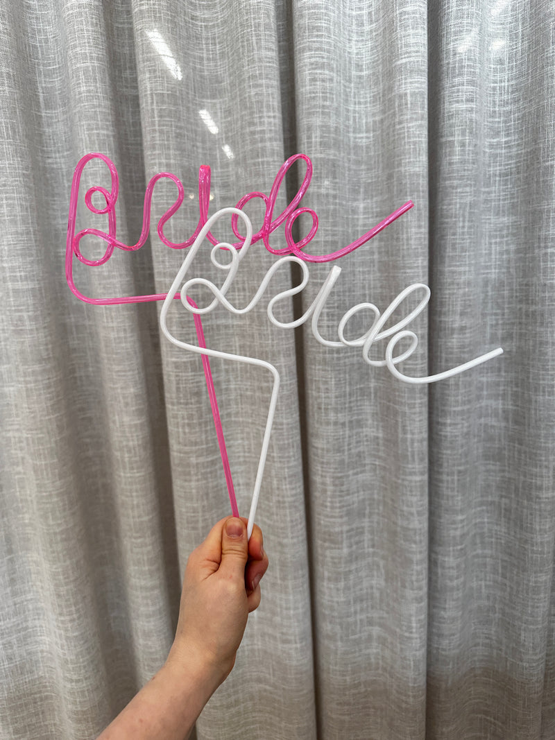 Bride Pink Straw - Giftware - Weddingstar