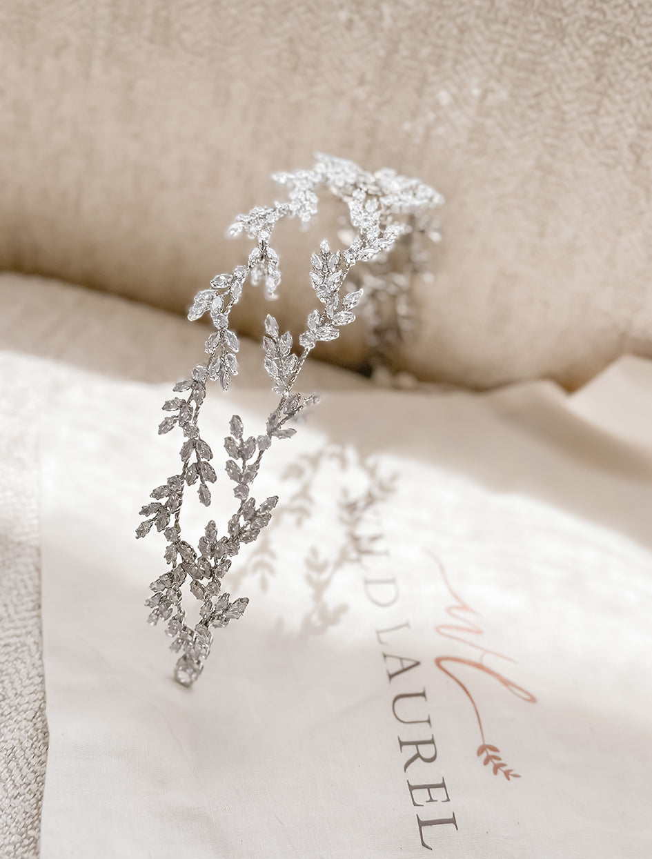 Chantelle In Silver – Bridal Crystal Crown - Jewellery - Wild Laurel