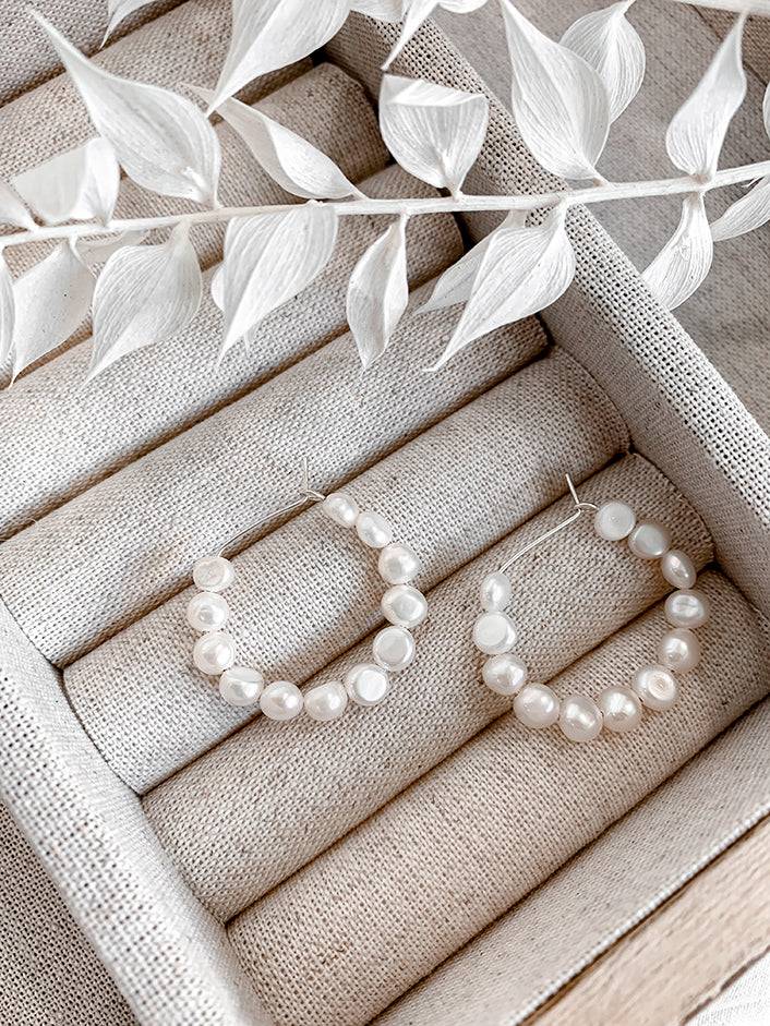 Gemma Hoop Pearl Earrings - Jewellery - Wild Laurel