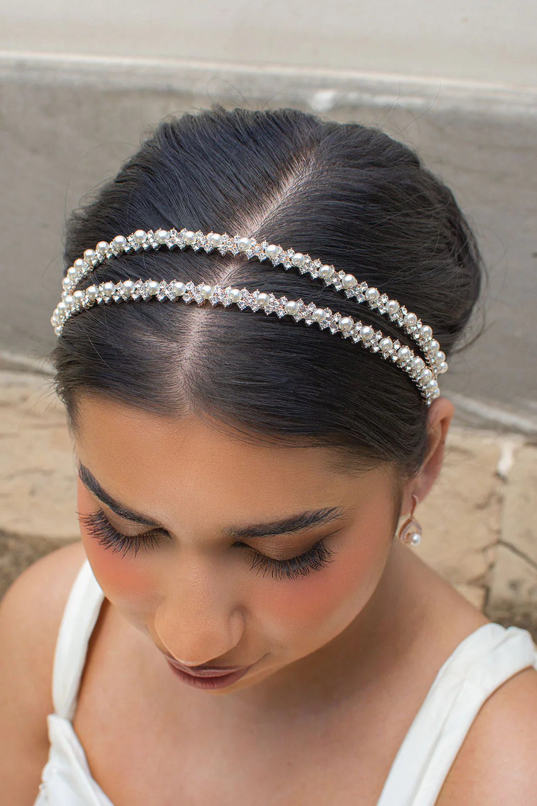 Genevieve Double Row Head Band - Jewellery - Windsor Bridal Jewellery