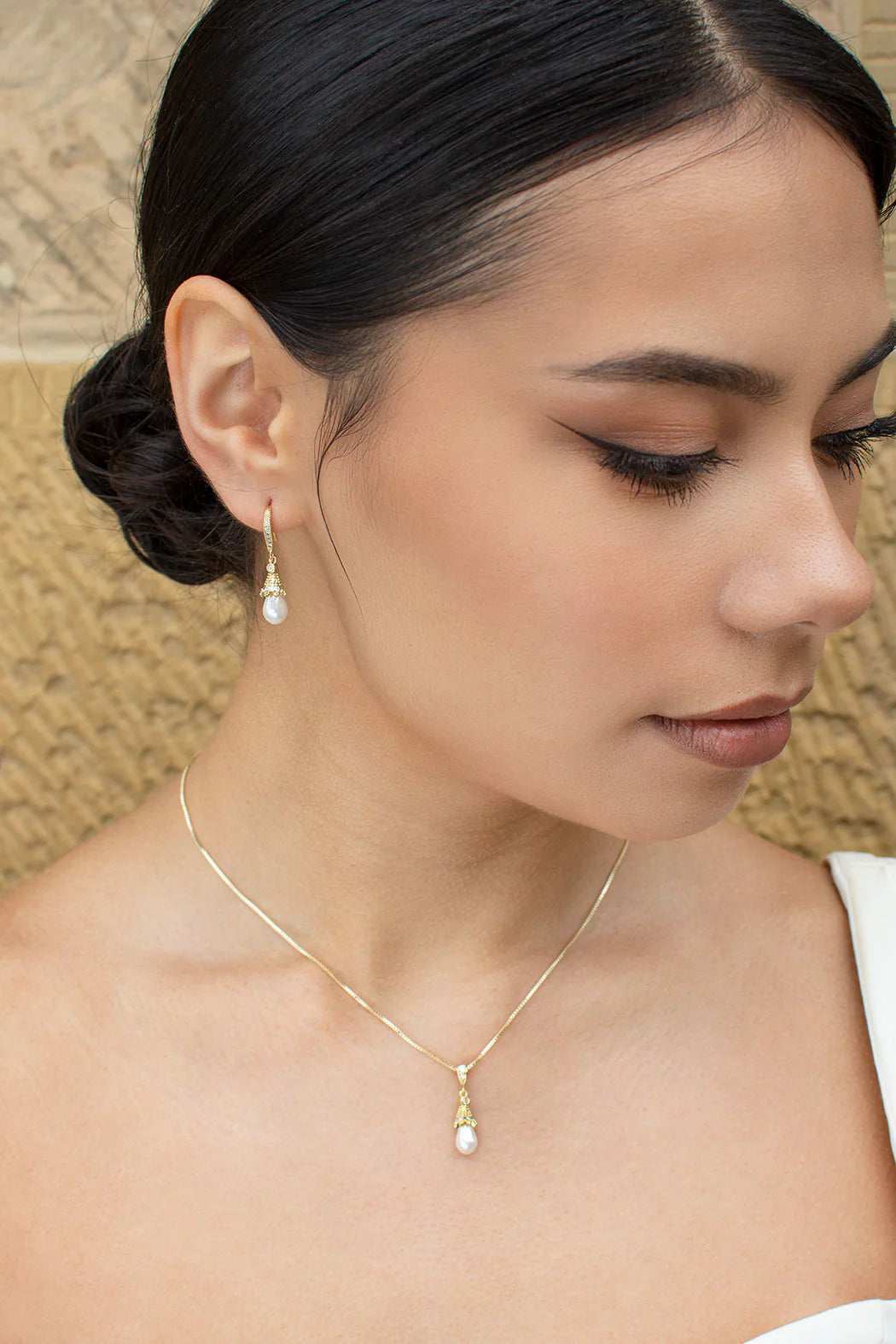 Maribel Pearl Earring & Necklace Set - Jewellery - Windsor Bridal Jewellery