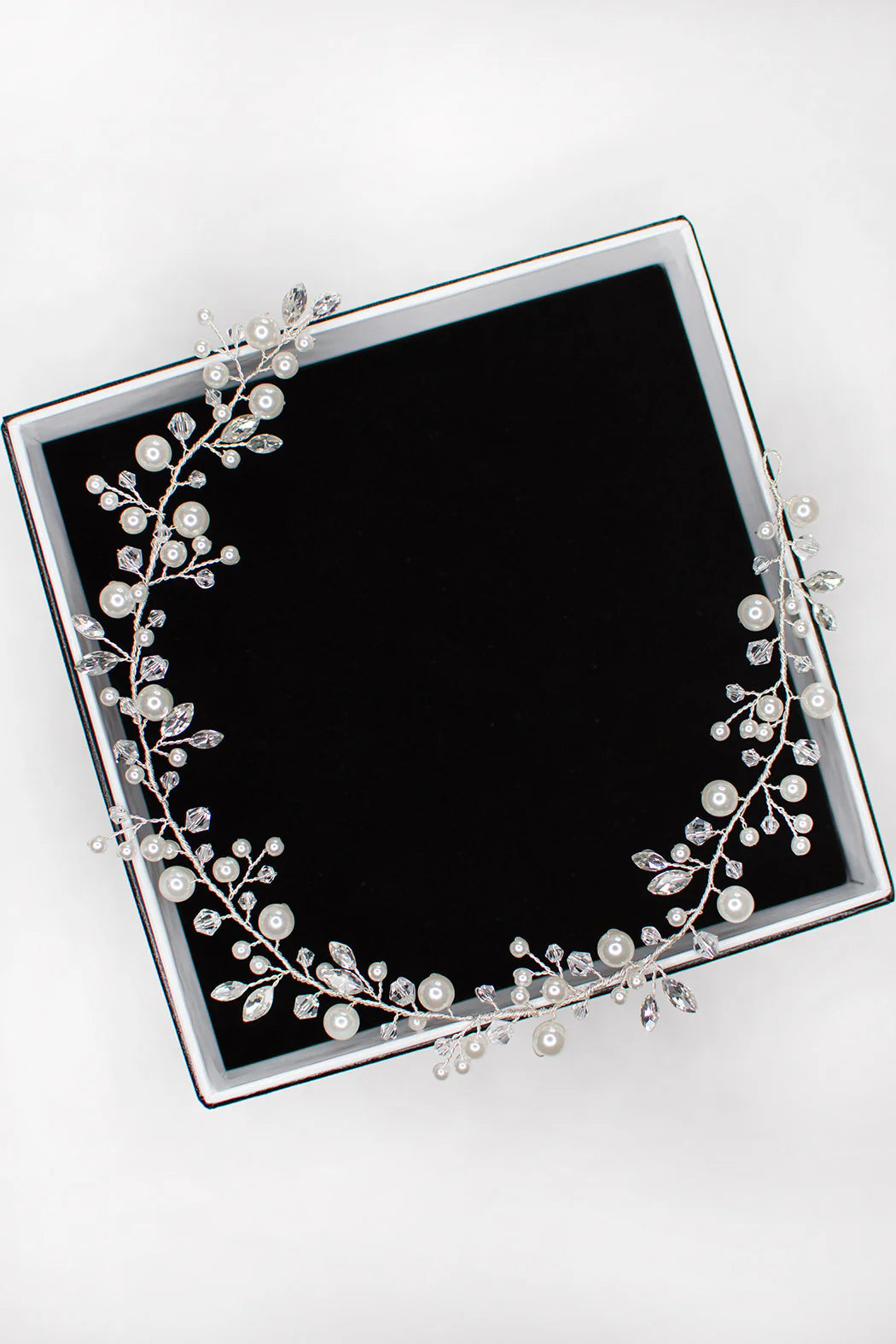 Gia Pearl Hair Vine Silver Pearl - Jewellery - Windsor Bridal Jewellery