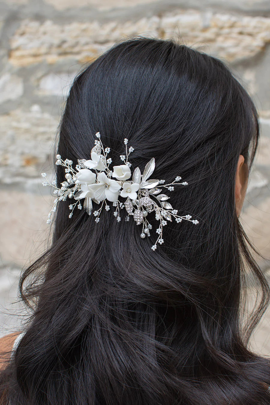 Vivian Hair Clip Silver - Jewellery - Windsor Bridal Jewellery