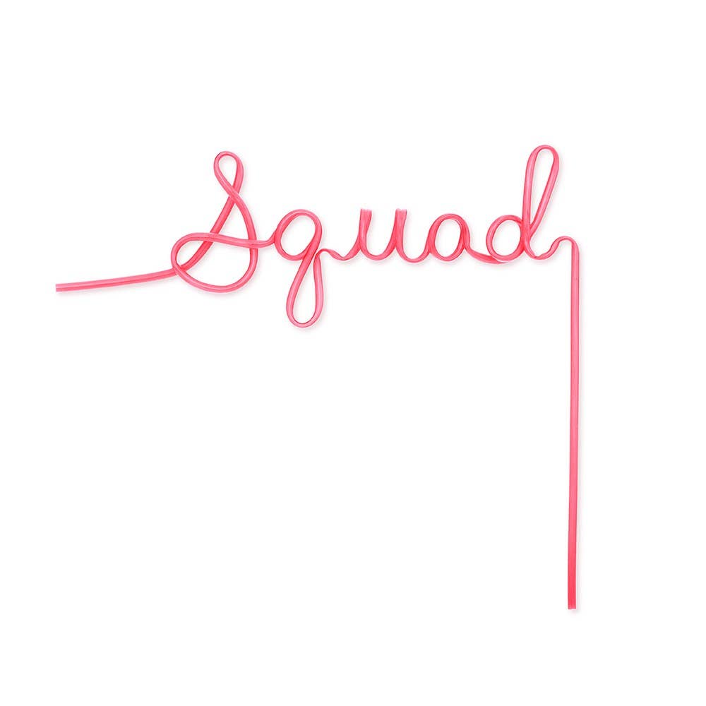 Squad Pink Straw - Honey Fawn Boutique