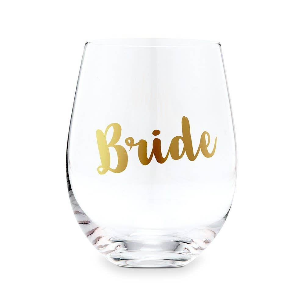 Stemless Wine Glass Gift For Wedding Party - Bride